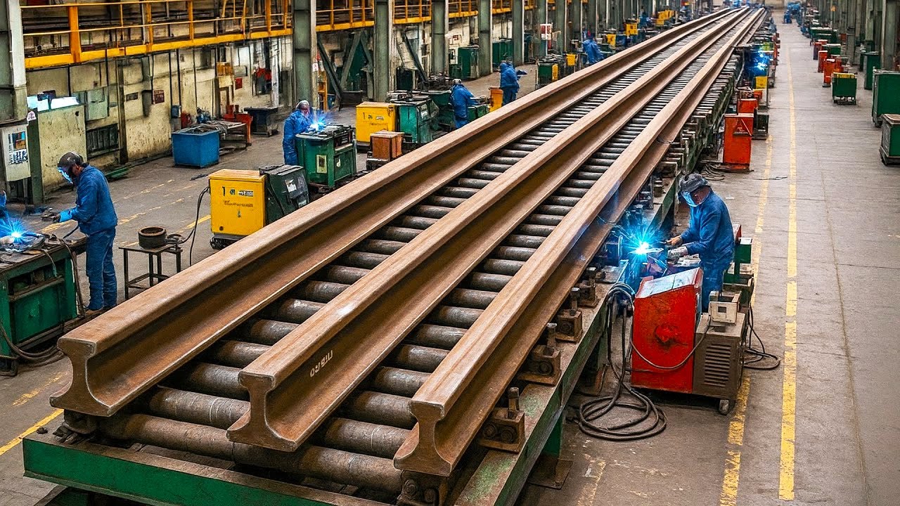 Rails Du Train COMMENT sont FABRIQUÉS les RAILS de TRAIN en ACIER en MASSE - YouTube