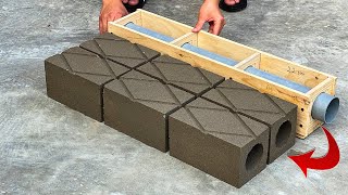 Casting Many Bricks From Pallet Molds Create Beautiful Patterns