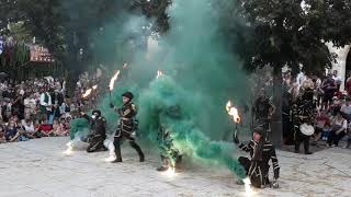 Monflanquin, Impressie vuurspuwers op Middeleeuws feest