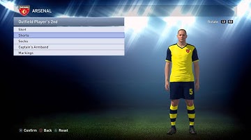 PES 2015 Most Accurate Kit Editing PS4/XBOX1 - ARSENAL Tutorial