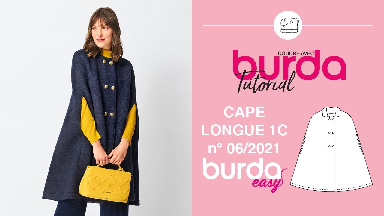Cape  en lainage 1C | BURDA EASY N°6 - Nov./ Déc. 2021