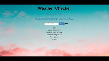 304CEM Web API Development - Weather Checker