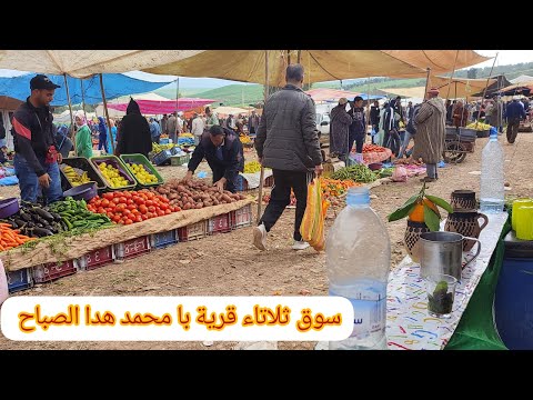 جولة في سوق ثلاتاء قرية با محمد هدا الصباح وأثمنة الخضر والفواكه