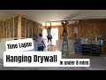 Drywall Installation: Time Lapse in Under 8 minutes: House Construction: Episode 11