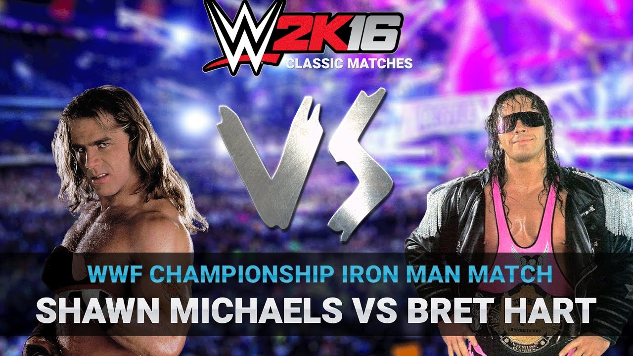 Shawn Michaels vs Bret Hart Iron Man Match WrestleMania XII [WWE 2K16