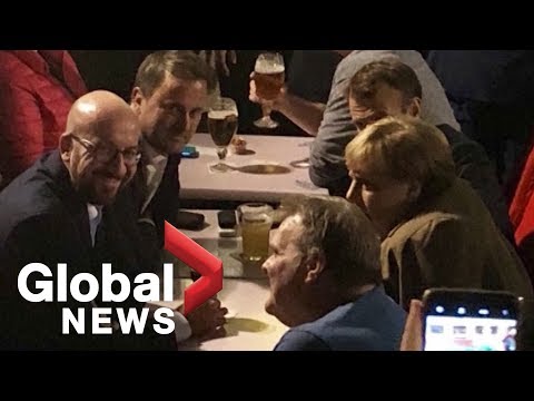 EU leaders share late night pints at Brussels pub