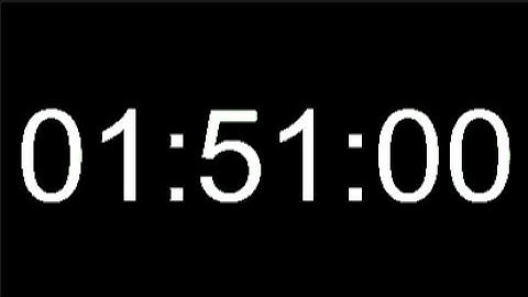 1 Hour 51 Minute Timer - 111 Minute Countdown - 6660 Seconds Alarm