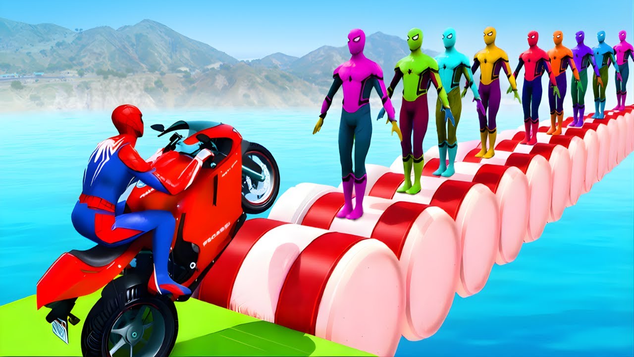 الرجل العنكبوت انقاذ SPIDER-MAN Rescue Avengers vs iron man funny Games GTA 5 superheroes