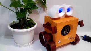 #diy #homemade #bluetoothspeaker DIY Homemade Wood Robot Bluetooth Speaker. Perfect gift for kids.
