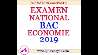 Examen Corrigé BAC ECONOMIE 2 : Economie générale et Statistiques
