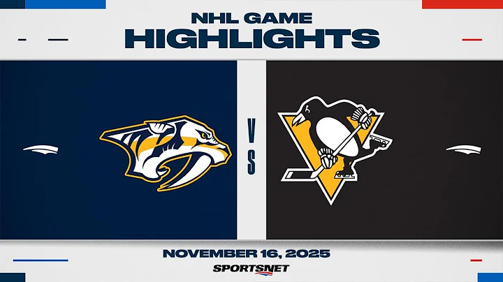 NHL Highlights | Penguins vs. Predators - November 16, 2025