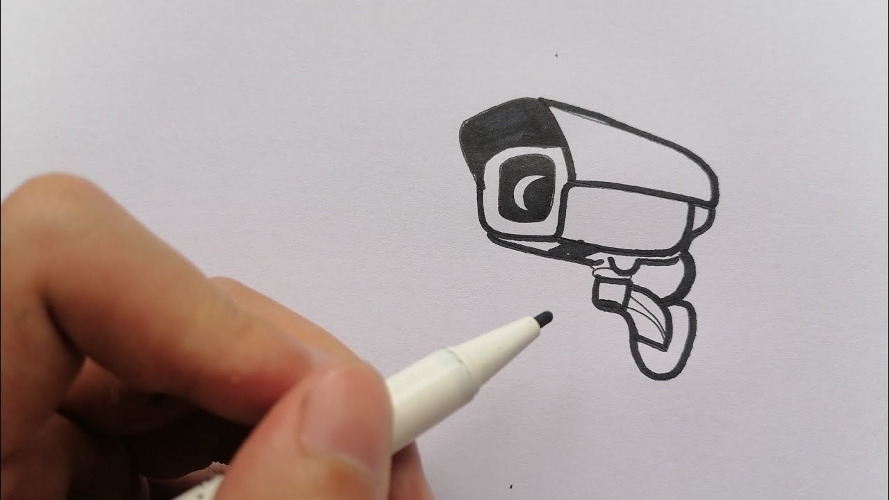 Cómo dibujar una cámara/How to draw a camera - YouTube