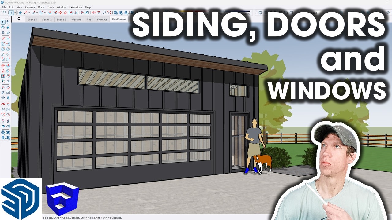 Моделирование сайдинга, дверей и окон в SketchUp!