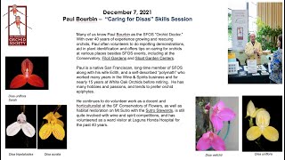 SFOS December 7, 2021 Member Meeting - Paul Bourbin skills session on growing Disas