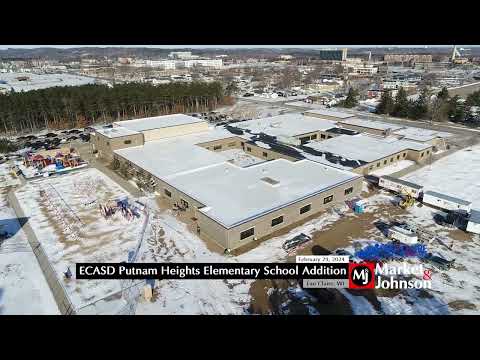 ECASD Putnam Heights Elementary School Addition Aerial 2.29.24