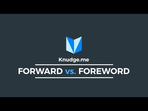 Forward vs.  Foreword | Knudge.me | Get Better at English Every Day