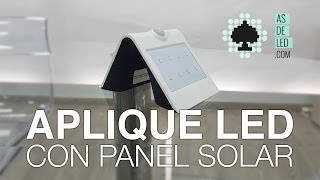 Aplique LED solar con sensor: Funcionamiento e instalacion