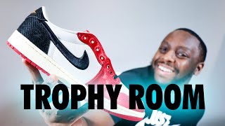 Air Jordan 1 Low x Trophy Room Away 🏆 On Foot Sneaker Review QuickSchopes 659 Schopes FN0432 100