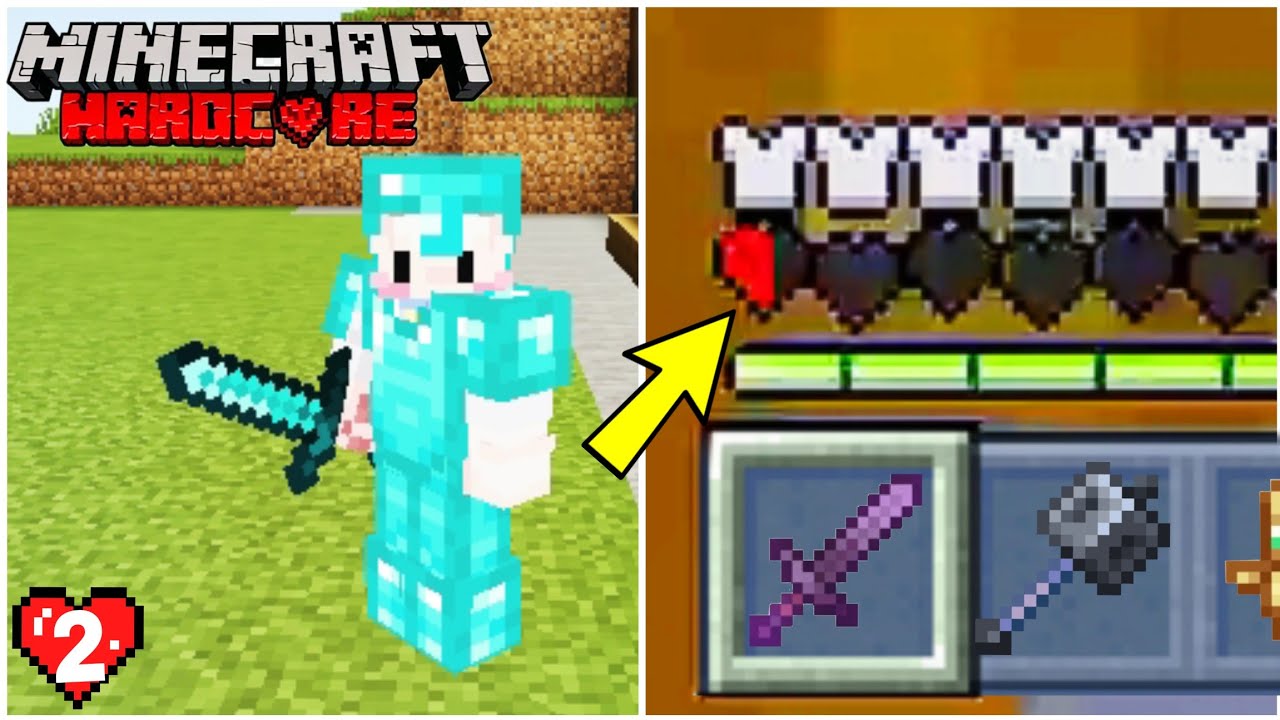 "I Almost Died Getting This Diamond Armor... 😱 Minecraft Hardcore #2 ...
