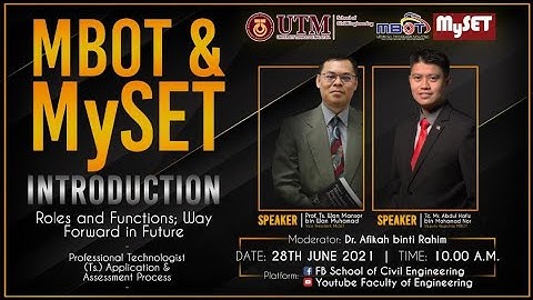 MBOT & MySET :Introduction,Roles & Functions.