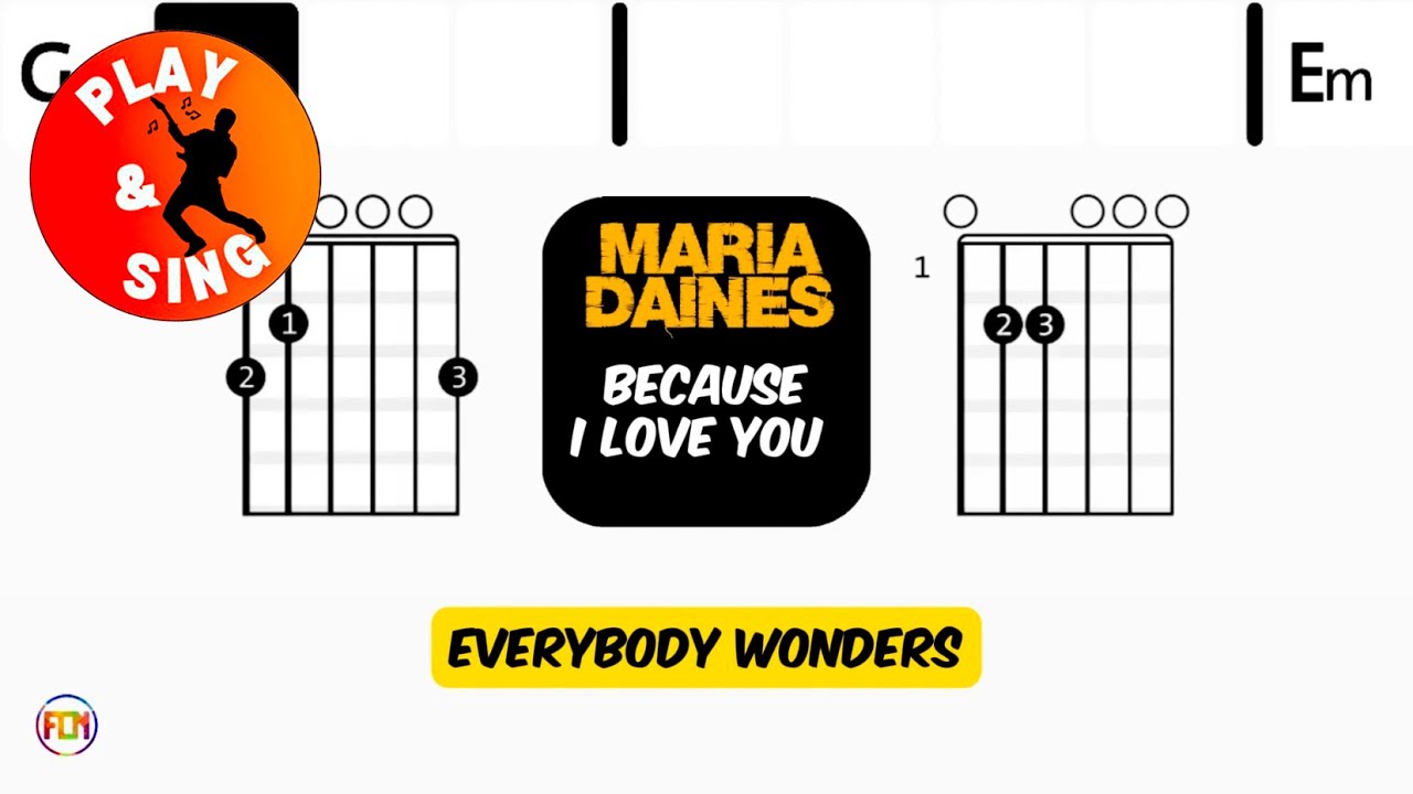 Maria Daines - Because I Love | Scrolling Guitar Chords & Lyrics