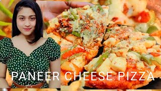 Paneer Cheese Pizza At Home | Atta Paneer Cheese Pizza| No Maida No yeast| No Oven | Delicious Pizza
