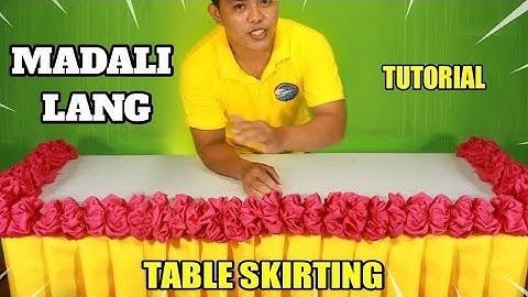 KNIFE PLEATS W/ ROSE PLEATS DESIGN TABLE SKIRTING #TUTORIAL