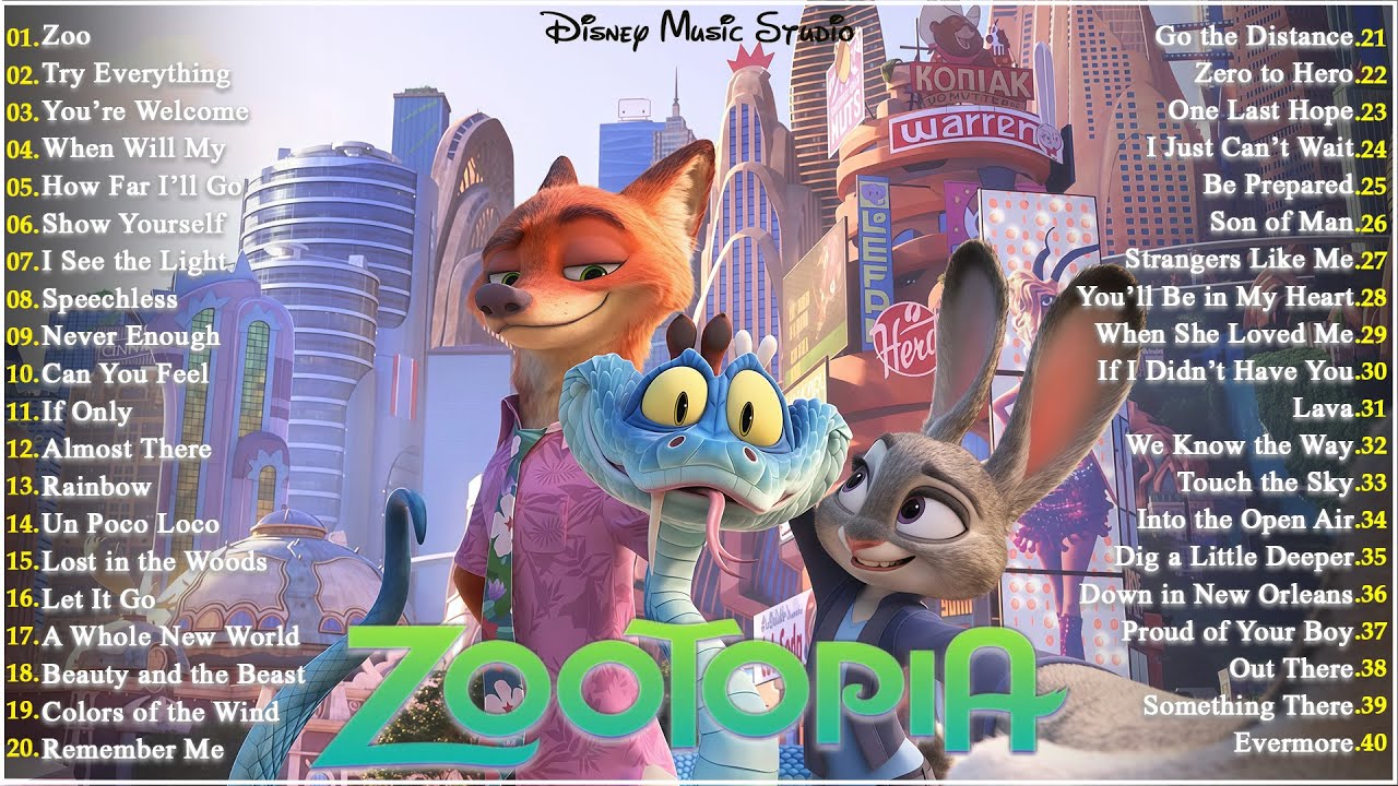 [𝑷𝑳𝑨𝒀𝑳𝑰𝑺𝑻] Classic Disney Songs🦊MIND-BLOWING Zootopia Mystery Solved! 🐰Zootopia 2