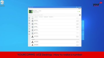 Your Comms UCE Desktop: How to redial a number