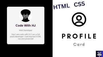 Create a Stunning Profile Card with HTML & CSS – Easy & Fast! | @CodeWithHJ