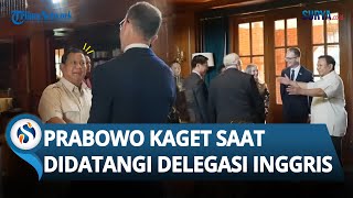 EKSPRESI KAGET Prabowo saat Kedatangan Utusan Khusus PM Inggris di Hambalang