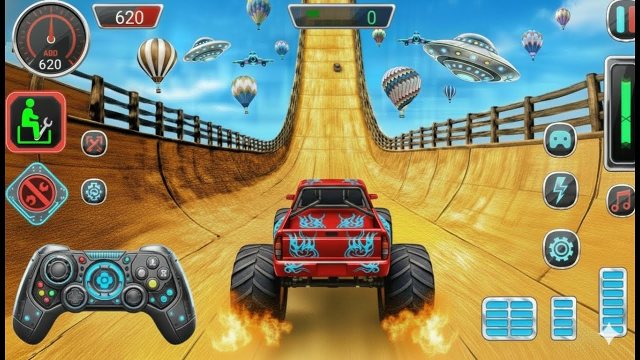 Monster Truck Mega Ramp Impossible Driver - 4x4 Ultimate Car Stunts GT Racing - Android GamePlay