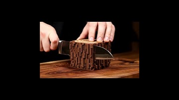 Cutting a Minecraft Oak Block | Ultra Realistic Wood Slice ASMR