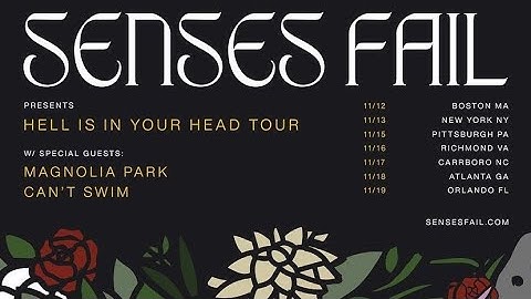 Senses Fail 11/15/22 Enclave Pittsburgh Hell Is In Your Head Tour - Live Clips