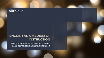 EMI   Strategies in Action—Lecturing and Comprehension Checking #1