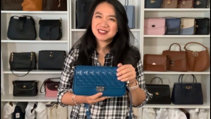 Michael Kors Maisie Medium Pebbled Leather 3-in-1 Crossbody Bag in Buff  Multi unboxing 