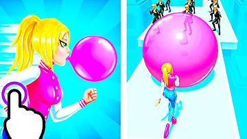 Gum Run 3D - Big Gum Girl Run - All Levels iOS Android GamePlay #9