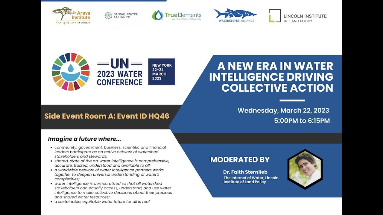 UN 2023 Water Conference | Side Event: A New Era in Water Intelligence ...