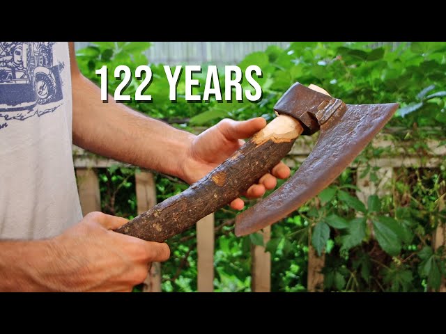 RARE 1805 Axe With Bent Handle - Full Restoration class=