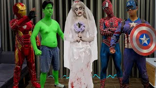 Superheroes And Scary Bride - GreenHero vs