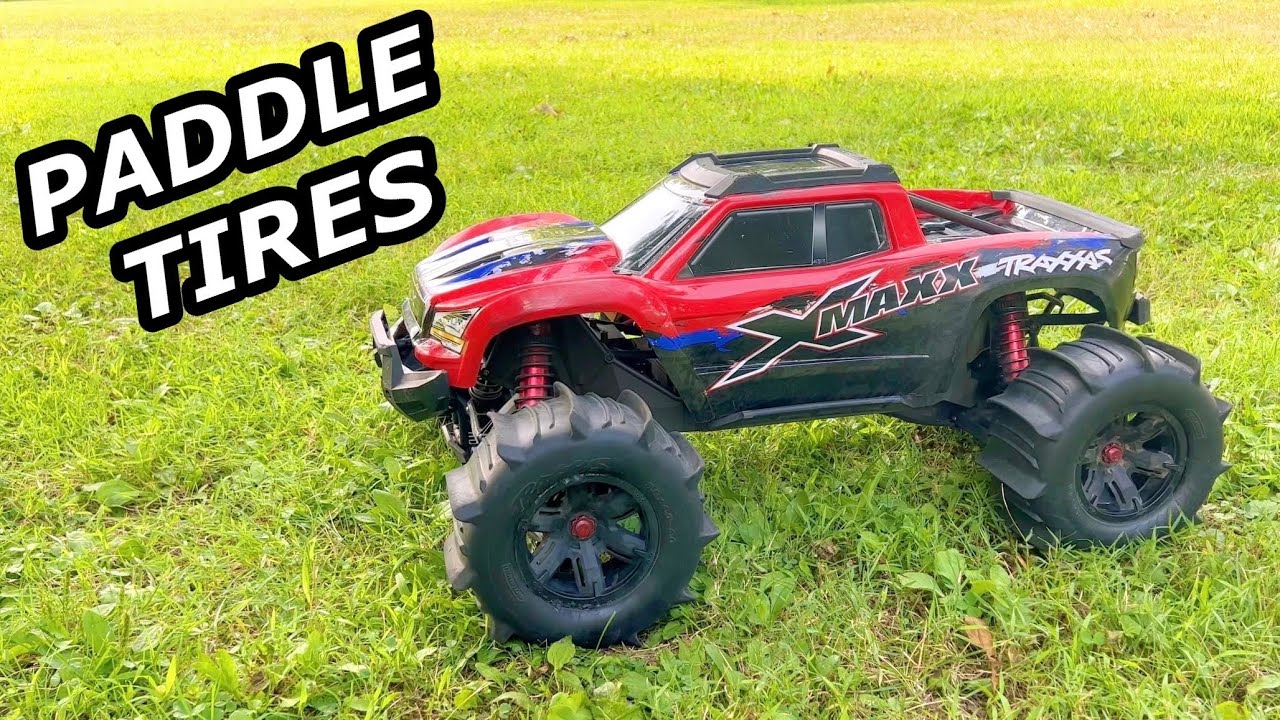 Traxxas X Maxx 8S // PADDLE Tires on GRASS ** ULTIMATE TRACTION