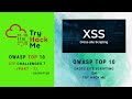 OWASP Top 10: Cross Site Scripting on Try Hack Me