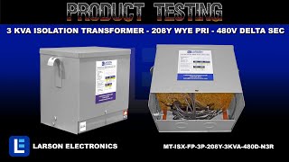 3 kVA Isolation Transformer - 208Y Wye Primary - 480V Delta Secondary - 3 Phase Transformer