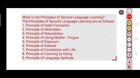 Principle of Language Learning