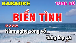 Karaoke Biển Tình Tone Nữ Nhạc Sống | Nguyễn Linh chords