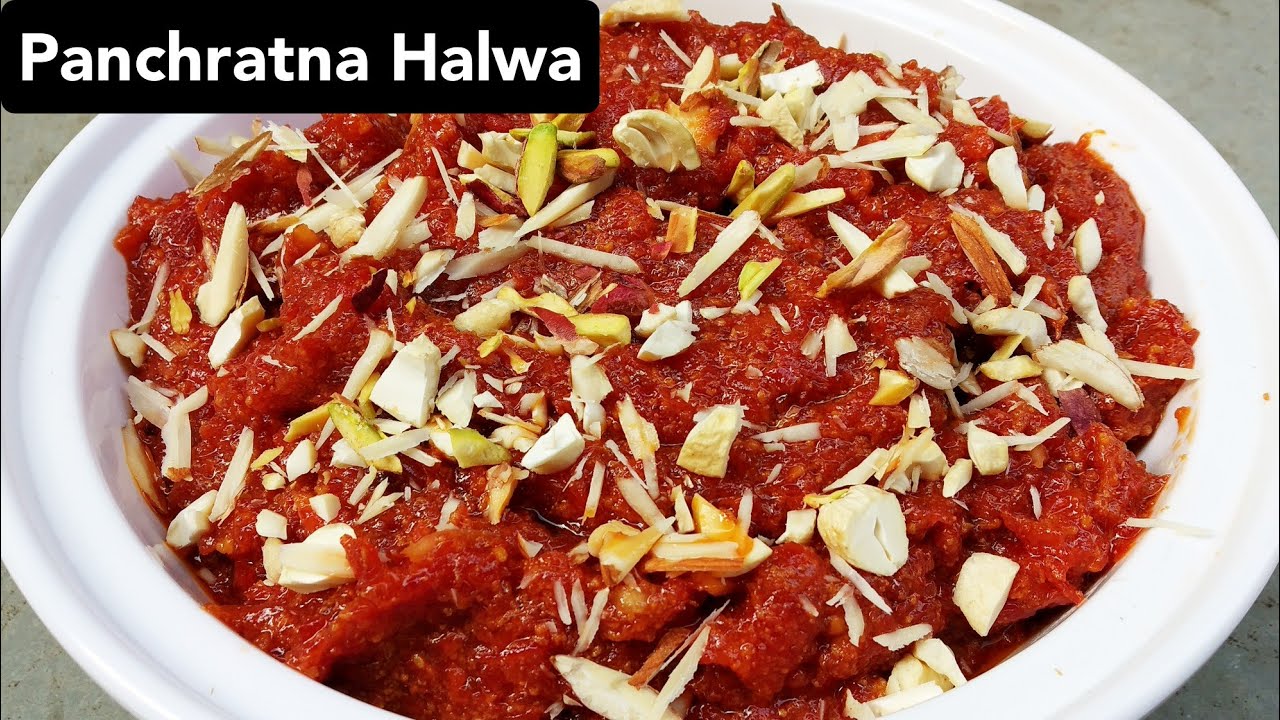 Panchratna Halwa Healthy Indian Dessert Sweet Recipe Halwa Recipe Hmf