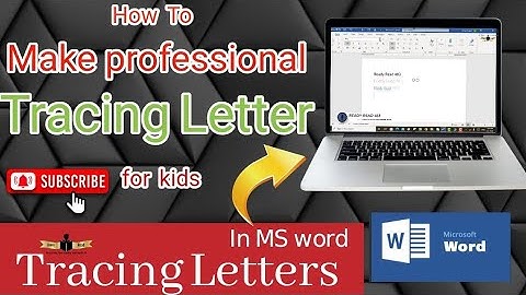 How to make tracing letters in ms word for kids |How to download tracing font |@ReadyRead483