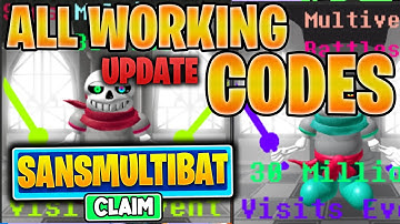 *2* CODES for SANS MULTIVERSAL BATTLES get all SANS for FREE (ROBLOX) WORKING