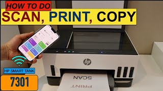 How To Do Scanning, Printing Copying With HP Tank 7301 Printer? - YouTube