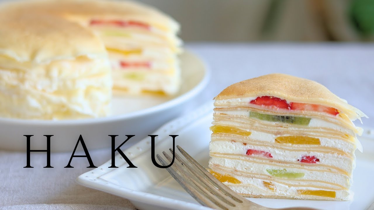 【オーブン不要】フルーツのミルクレープの作り方【How to make fruit mille crepes】